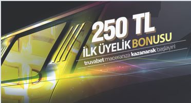 truvabet hosgeldin - Truvabet %25 Hoş Geldin Bonusu 250 TL